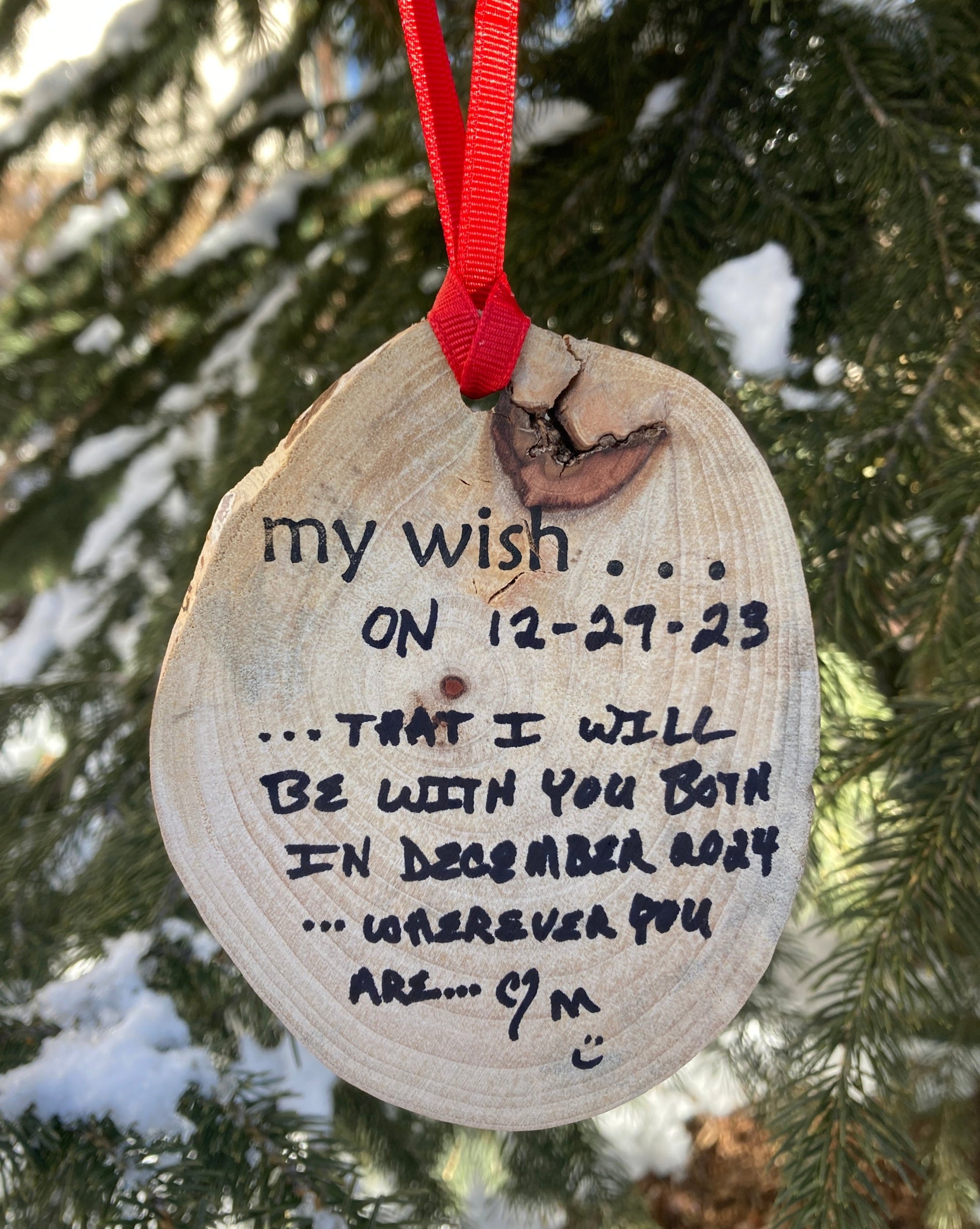<img src="wish-a-ment-ornament-personal-handwriting-moment-captured-in-time_jpg”  alt="a moms wish is captured in time and a keepsake - wish-a-ment - forever preserving a personal wish"/>