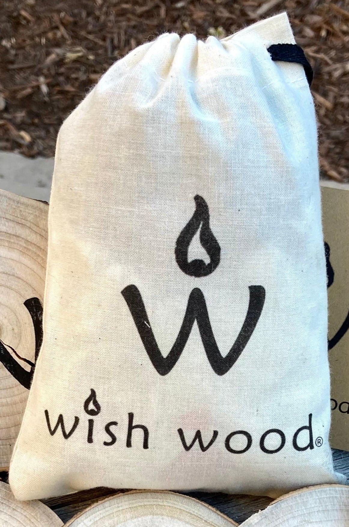 <img src="bag-of-wish-wood-for-wishing_jpg”  alt="bag of wish wood ready for a camping trip - wish wood - for making memories and experiences"/>